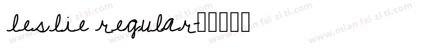 leslie regular字体转换